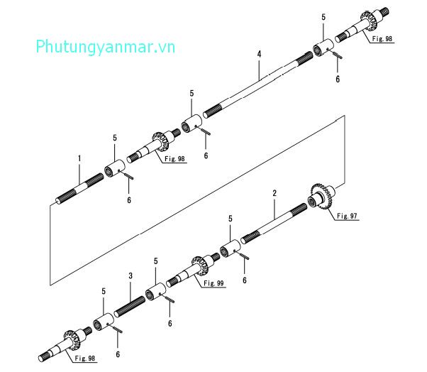 Trục ngang cấy